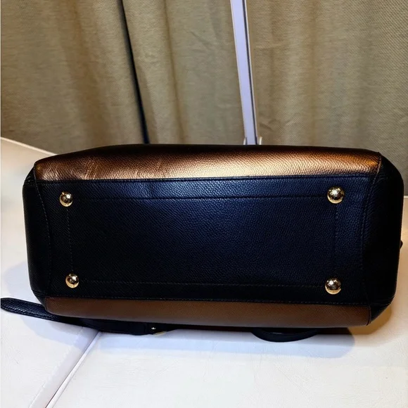 Coach Black and Bronze Satchel - Picture 6 of 15